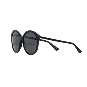 NEW GUCCI ROUND SHINY BLACK SUNGLASSES #GG0261SA NEW GUCCI ROUND SHINY BLACK SUNGLASSES #GG0261SA main image 4